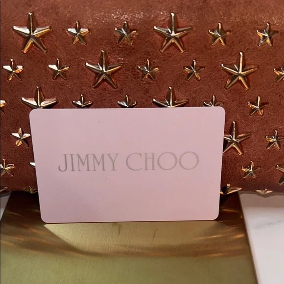 Jimmy Choo Brown Star-Studded Women's Clutch / Wallet - Picture 12 of 13
